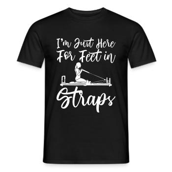 I'm Just Here For Feet In Straps 4 - Männer T-Shirt - Schwarz - Vorne - AI Model Male 178 light (178cm)