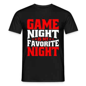 Game Night Is My Favorite Night - Men's T-Shirt - black - Front - AI Model Male 178 light (178cm)