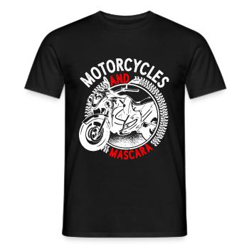 Motorcycles And Mascara 2 - Men's T-Shirt - black - Front - AI Model Male 178 light (178cm)