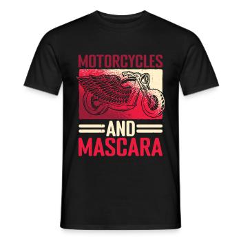 Motorcycles And Mascara 3 - Men's T-Shirt - black - Front - AI Model Male 178 light (178cm)