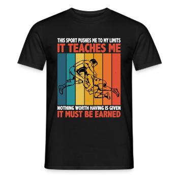 This Sport Pushes Me To My Limits - Men's T-Shirt - black - Front - AI Model Male 178 light (178cm)