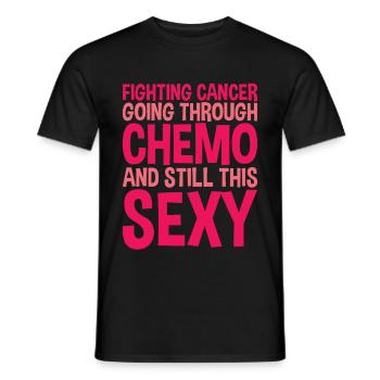 Combattre le cancer, et toujours aussi sexy - T-shirt homme - noir - Devant - AI Model Male 178 light (178cm)
