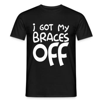 J’ai enlevé mon appareil orthodontique - T-shirt homme - noir - Devant - AI Model Male 178 light (178cm)