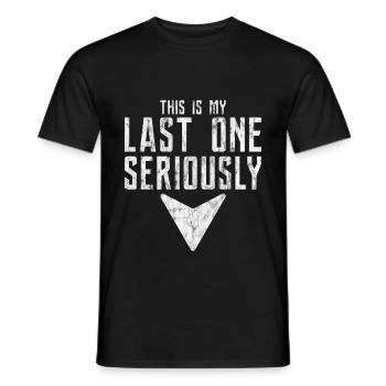 C’est mon dernier sérieusement 3 - T-shirt homme - noir - Devant - AI Model Male 178 light (178cm)