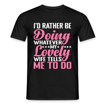 Rather Be Doing Whatever My Wife Tells Me To Do 2 - Men's T-Shirt - black - Front - AI Model Male 178 light (178cm)