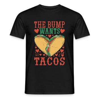 The Bump Wants Tacos - Männer T-Shirt - Schwarz - Vorne - AI Model Male 178 light (178cm)