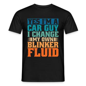 Oui, je suis un gars de voiture, je change mon propre liquide clignotant - T-shirt homme - noir - Devant - AI Model Male 178 light (178cm)