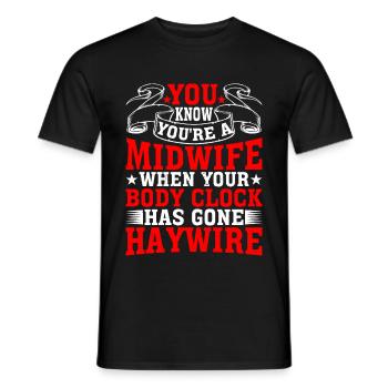Quand votre horloge biologique s’est détraquée 1 - T-shirt homme - noir - Devant - AI Model Male 178 light (178cm)