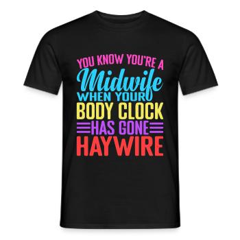 Quand votre horloge biologique s’est détraquée 2 - T-shirt homme - noir - Devant - AI Model Male 178 light (178cm)