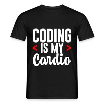 Coding Is My Cardio 2 - Männer T-Shirt - Schwarz - Vorne - AI Model Male 178 light (178cm)