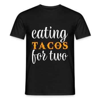 Eating Tacos For Two - Men's T-Shirt - black - Front - AI Model Male 178 light (178cm)