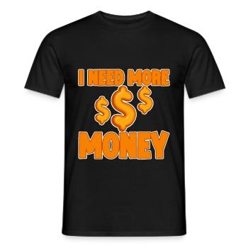 J’ai besoin de plus d’argent 4 - T-shirt homme - noir - Devant - AI Model Male 178 light (178cm)