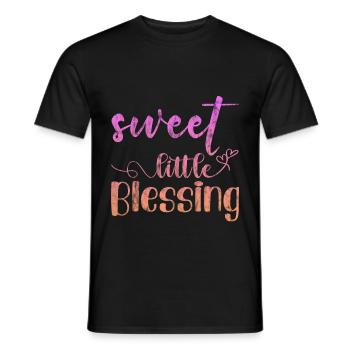 Sweet Little Blessing 3 - Männer T-Shirt - Schwarz - Vorne - AI Model Male 178 light (178cm)