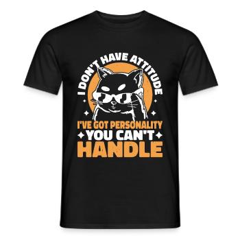 Je n’ai pas d’attitude 7 - T-shirt homme - noir - Devant - AI Model Male 178 light (178cm)