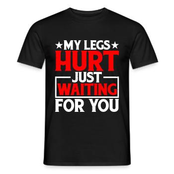 Mes jambes me font mal juste en attendant toi 18 - T-shirt homme - noir - Devant - AI Model Male 178 light (178cm)