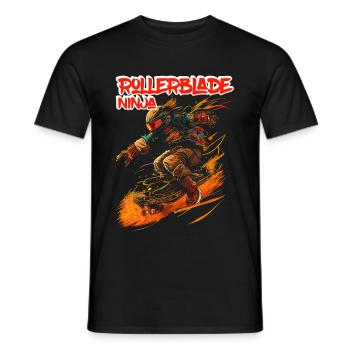 Rollerblade Ninja 5 - Männer T-Shirt - Schwarz - Vorne - AI Model Male 178 light (178cm)