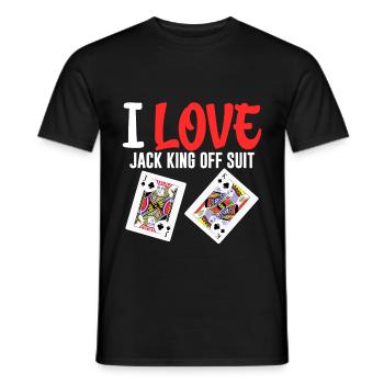 I Love Jack King Off Suit 4 - Men's T-Shirt - black - Front - AI Model Male 178 light (178cm)