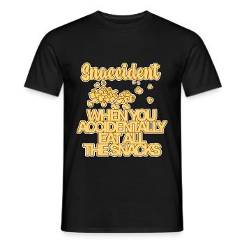 Snaccident, quand vous mangez toutes les collations 4 - T-shirt homme - noir - Devant - AI Model Male 178 light (178cm)