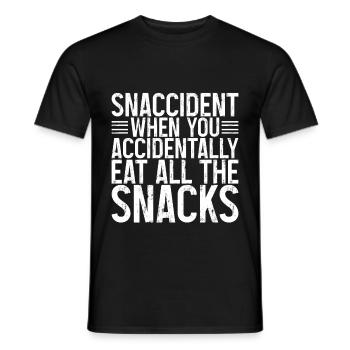 Snaccident, quand vous mangez toutes les collations 3 - T-shirt homme - noir - Devant - AI Model Male 178 light (178cm)