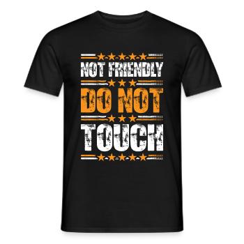 Pas amical, ne touchez pas 31 - T-shirt homme - noir - Devant - AI Model Male 178 light (178cm)