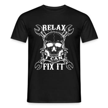Relax I Can Fix It 13 - Men's T-Shirt - black - Front - AI Model Male 178 light (178cm)