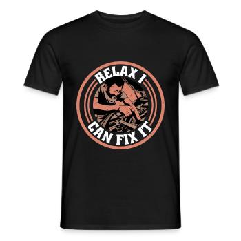 Relax I Can Fix It 12 - Men's T-Shirt - black - Front - AI Model Male 178 light (178cm)