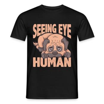 Seeing Eye Human 29 - Männer T-Shirt - Schwarz - Vorne - AI Model Male 178 light (178cm)