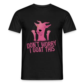 Ne t’inquiète pas je chèvre ce 4 - T-shirt homme - noir - Devant - AI Model Male 178 light (178cm)