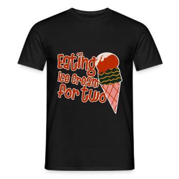 Eating Ice Cream For Two 2 - Men's T-Shirt - black - Front - AI Model Male 178 light (178cm)