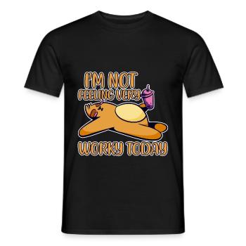 I'm Not Feeling Very Worky Today 2 - Men's T-Shirt - black - Front - AI Model Male 178 light (178cm)