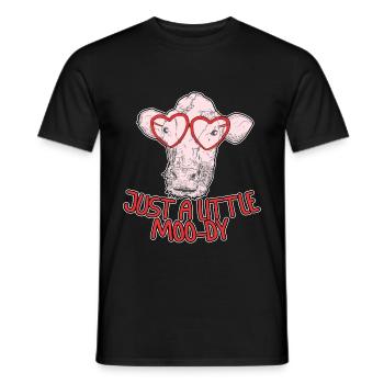 Just A Little Moo-dy 4 - Men's T-Shirt - black - Front - AI Model Male 178 light (178cm)