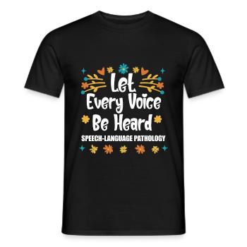 Que chaque voix soit entendue 4 - T-shirt homme - noir - Devant - AI Model Male 178 light (178cm)