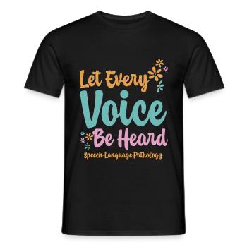 Que chaque voix soit entendue 2 - T-shirt homme - noir - Devant - AI Model Male 178 light (178cm)