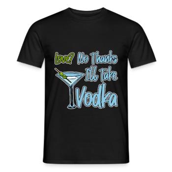 Amour, non merci, je vais prendre de la vodka 4 - T-shirt homme - noir - Devant - AI Model Male 178 light (178cm)