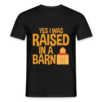 Yes I Was Raised In A Barn 2 - Men's T-Shirt - black - Front - AI Model Male 178 light (178cm)