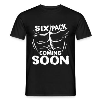 Six Pack Coming Soon 54 - Men's T-Shirt - black - Front - AI Model Male 178 light (178cm)