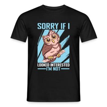 Sorry If I Looked Interested, I'm Not 25 - Men's T-Shirt - black - Front - AI Model Male 178 light (178cm)