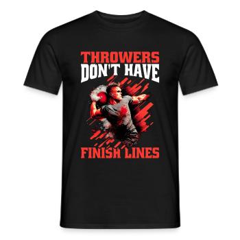 Les lanceurs n’ont pas de lignes d’arrivée 8 - T-shirt homme - noir - Devant - AI Model Male 178 light (178cm)
