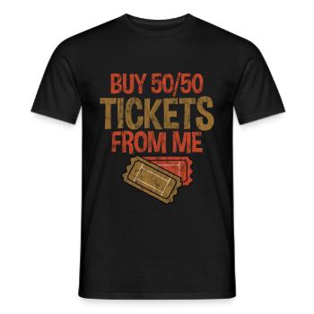 Acheter 50 50 billets chez moi 3 - T-shirt homme - noir - Devant - AI Model Male 178 light (178cm)