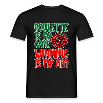 Roulette Is My Game Winning Is My Aim 2 - Männer T-Shirt - Schwarz - Vorne - AI Model Male 178 light (178cm)