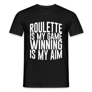 La roulette est mon jeu gagner est mon objectif 4 - T-shirt homme - noir - Devant - AI Model Male 178 light (178cm)