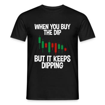 Lorsque vous achetez la trempette mais qu’elle continue à tremper 2 - T-shirt homme - noir - Devant - AI Model Male 178 light (178cm)