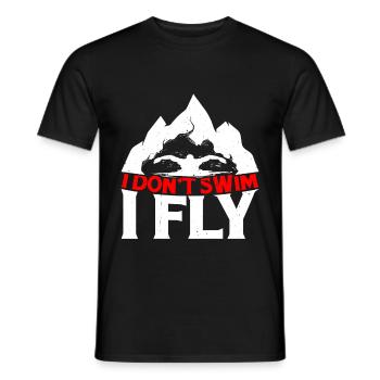 Je ne nage pas je vole 2 - T-shirt homme - noir - Devant - AI Model Male 178 light (178cm)
