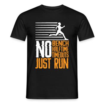 Pas de banc, pas de mi-temps, pas de temps mort, juste 3 points d’arrêt - T-shirt homme - noir - Devant - AI Model Male 178 light (178cm)
