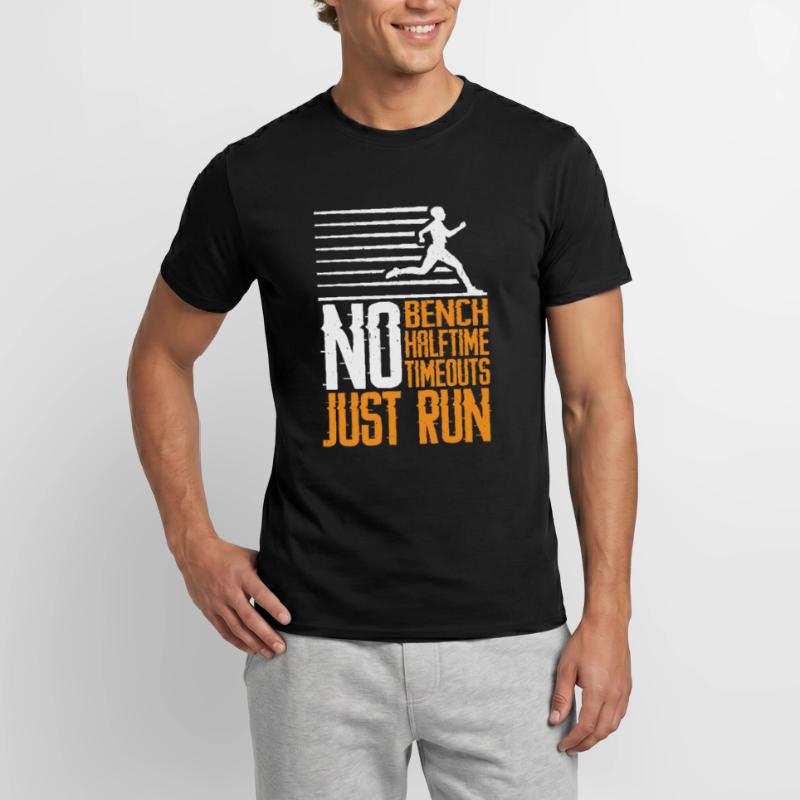 Pas de banc, pas de mi-temps, pas de temps mort, juste 3 points d’arrêt T-shirt homme