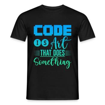 Code Is Art That Does Something 4 - Männer T-Shirt - Schwarz - Vorne - AI Model Male 178 light (178cm)