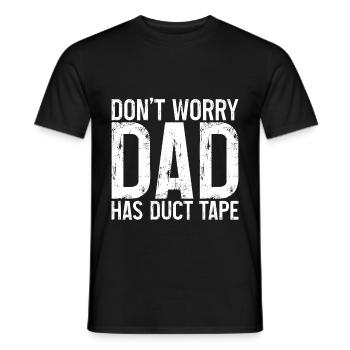 Ne t’inquiète pas, papa a du ruban adhésif 3 - T-shirt homme - noir - Devant - AI Model Male 178 light (178cm)