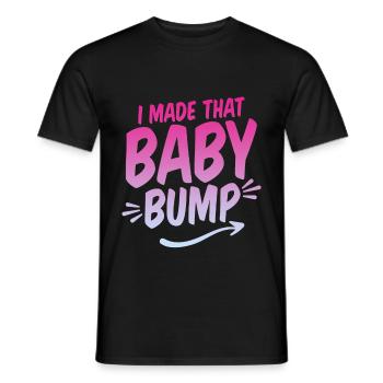 J’ai fait ce baby bump - T-shirt homme - noir - Devant - AI Model Male 178 light (178cm)