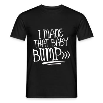 J’ai fait ce baby bump 2 - T-shirt homme - noir - Devant - AI Model Male 178 light (178cm)