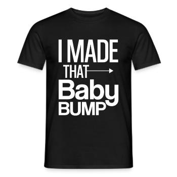 J’ai fait ce baby bump 4 - T-shirt homme - noir - Devant - AI Model Male 178 light (178cm)
